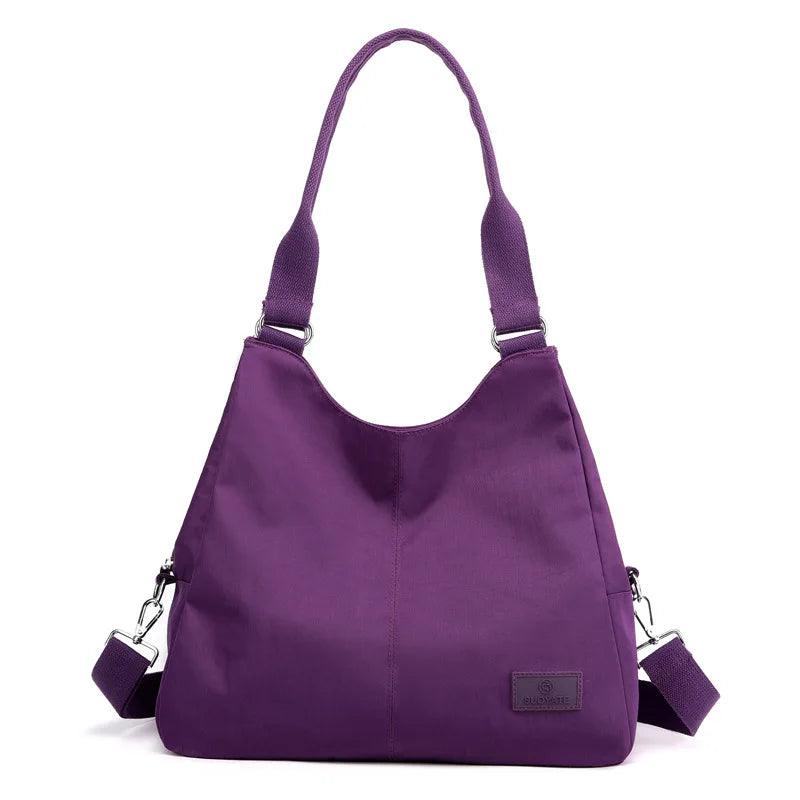 Women Casual Nylon Big Tote Bag Lightweight Waterproof Large Capacity Handbag