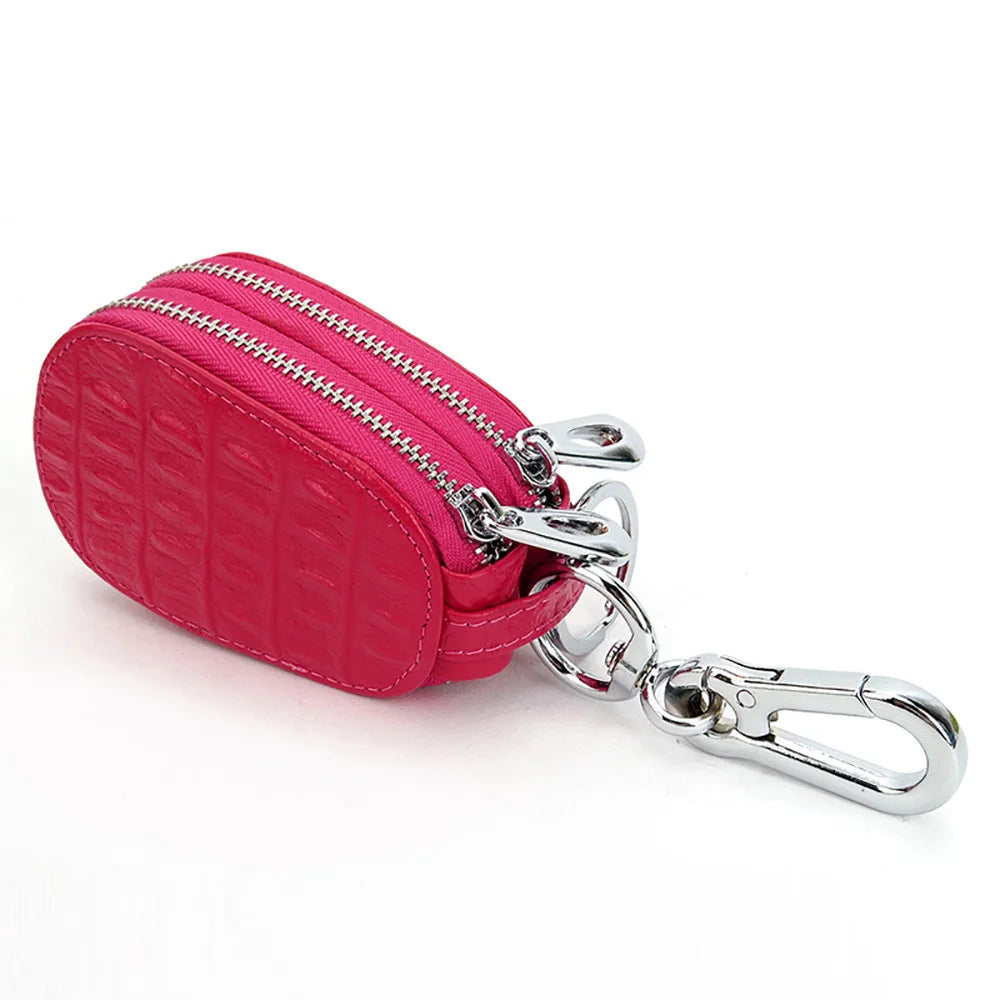 Crocodile Pattern Key Wallets Leather Double Layer Zipper Multifunctional Male C