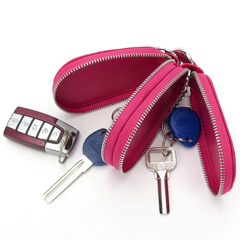 Crocodile Pattern Key Wallets Leather Double Layer Zipper Multifunctional Male C