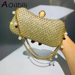 Diamond Wedding Shoulder Bag Bling Party Handbag Chain Ladies