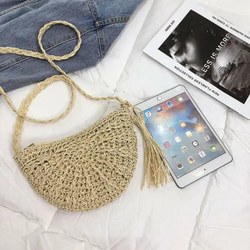 Women Straw Rattan Hot Shoulder Bag Crossbody Handbag Lady Mini Bags