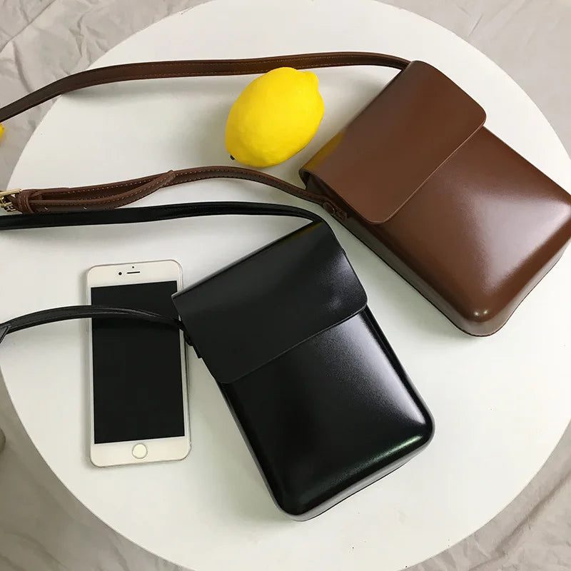 Women Pu Leather Shoulder Bag Large Capacity Crossbody Solid Flap Purse