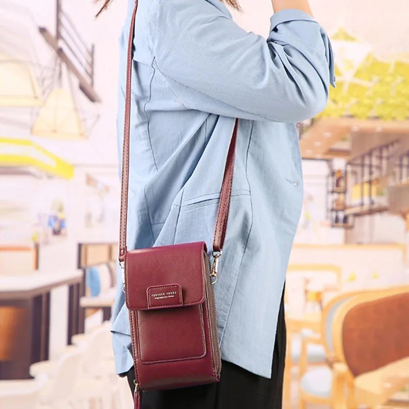 Women Handbags Transparent Touch Screen Cell Phone Purse Crossbody Shoulder S
