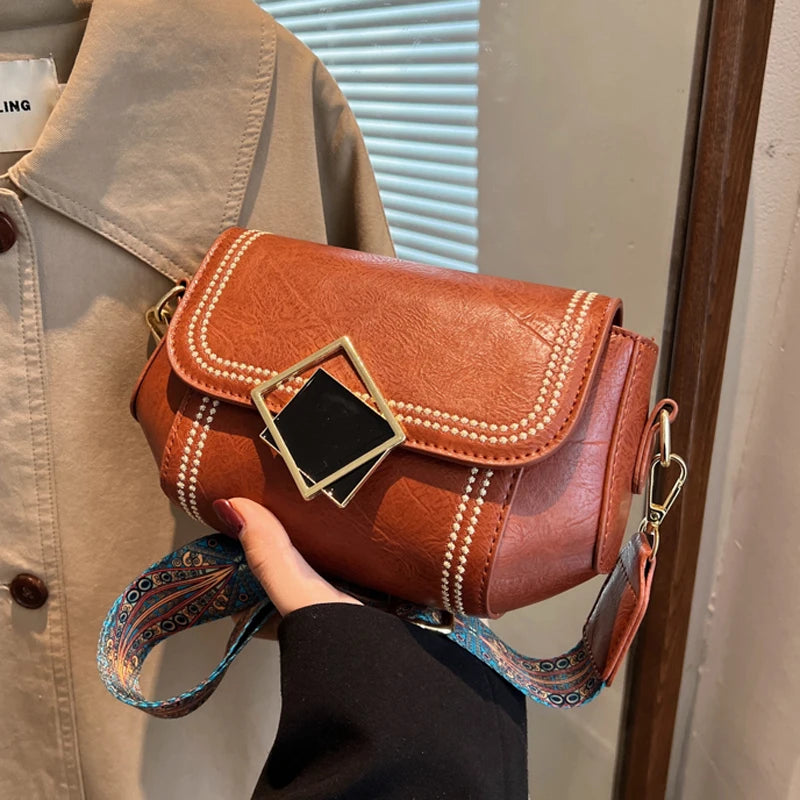 Vintage Pu Leather Shoulder Crossbody Bags for Women