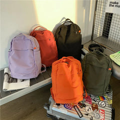 Harajuku Backpack Outdoor Travel Rucksack Retro Solid Daypack Girls Schoolbag