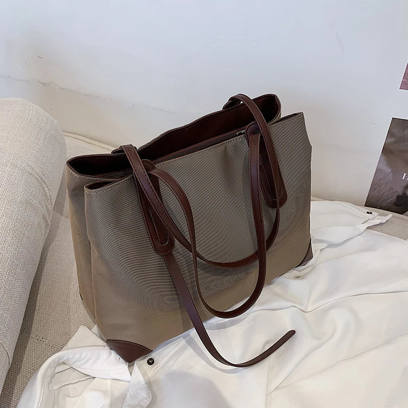 Women Oxford Handbag Large Capacity Shoulder Bag
