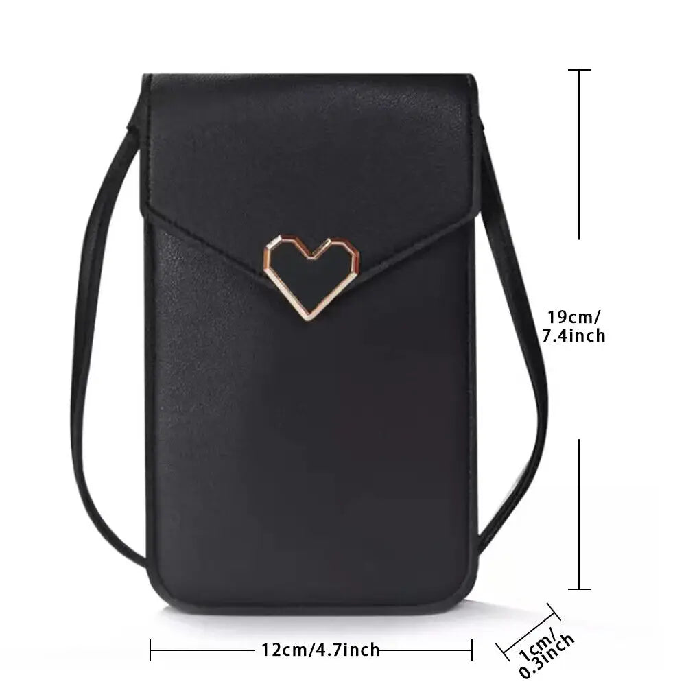 Women PU Leather Crossbody Handbags Mobile Phone Shoulder Bags