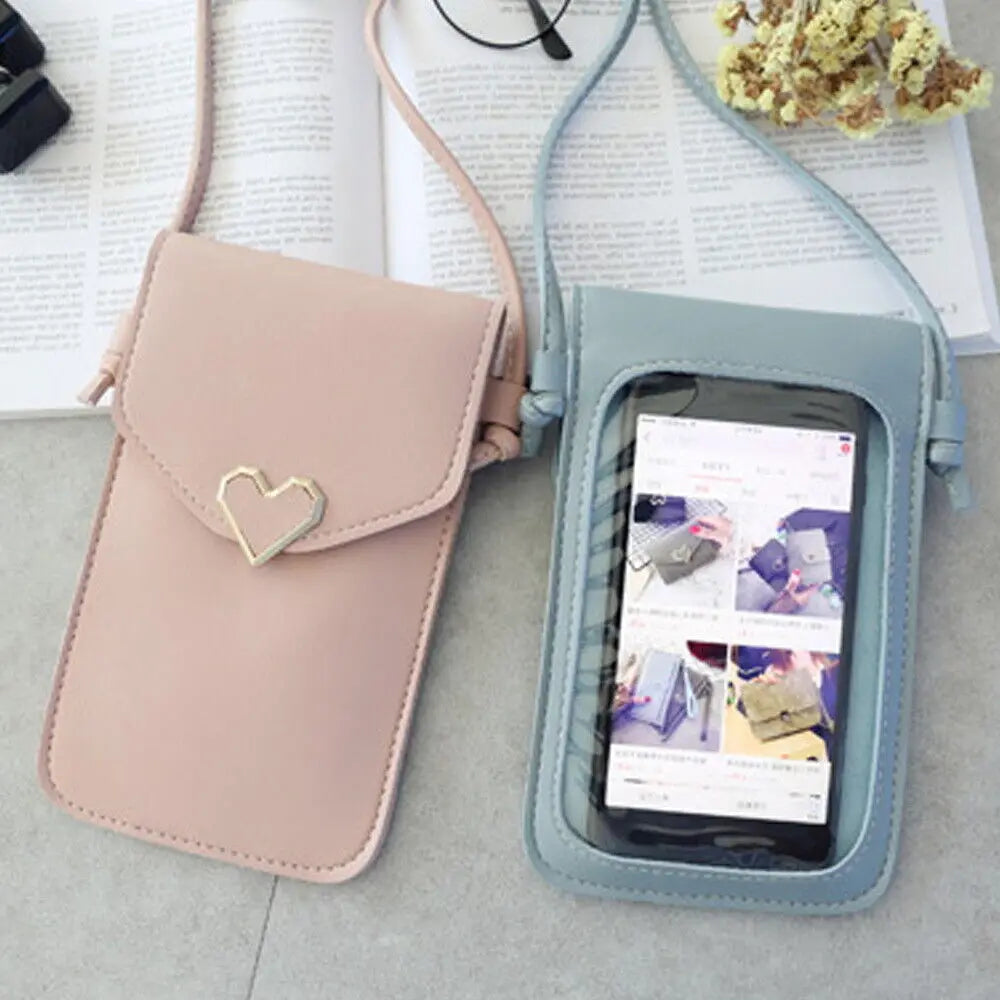 Women PU Leather Crossbody Handbags Mobile Phone Shoulder Bags