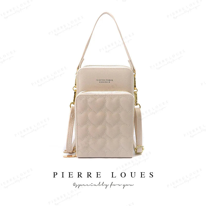 Women Phone Shoulder Bag High Female Crossbody Bags Love PU Leather Handbag