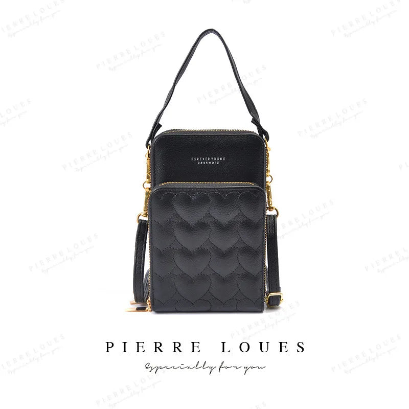 Women Phone Shoulder Bag High Female Crossbody Bags Love PU Leather Handbag
