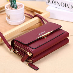 Women Pu Leather Handbags Large Capacity Crossbody Bags Ladies Phone Purse