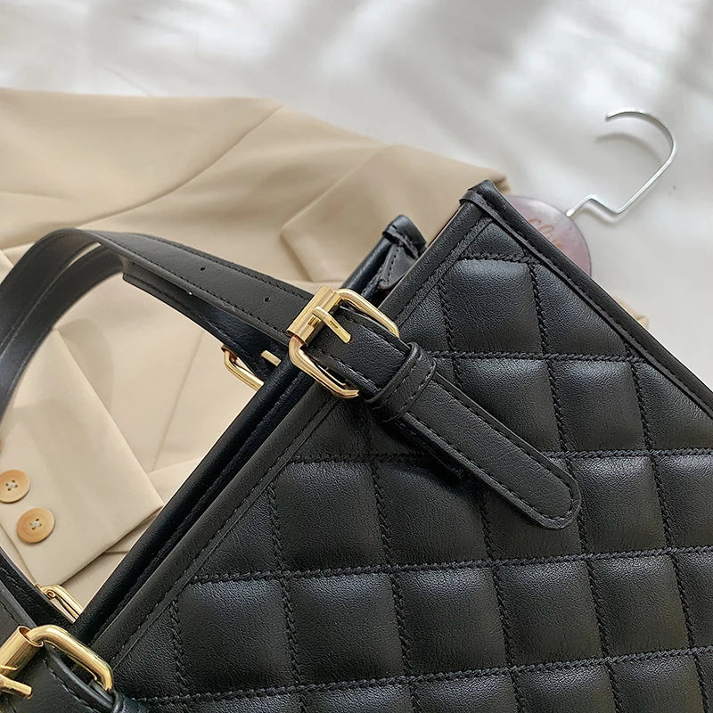 Vintage Tote Messenger Handbag Soft PU Leather Shoulder Bag