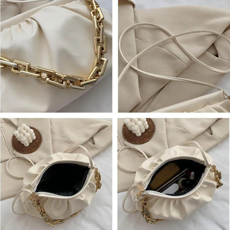 Thick Chain Cloud Handbag Crossbody Bag for Women