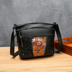 Women Shoulder Bags Crossbody Leather Bags Ladies Flower Handbag