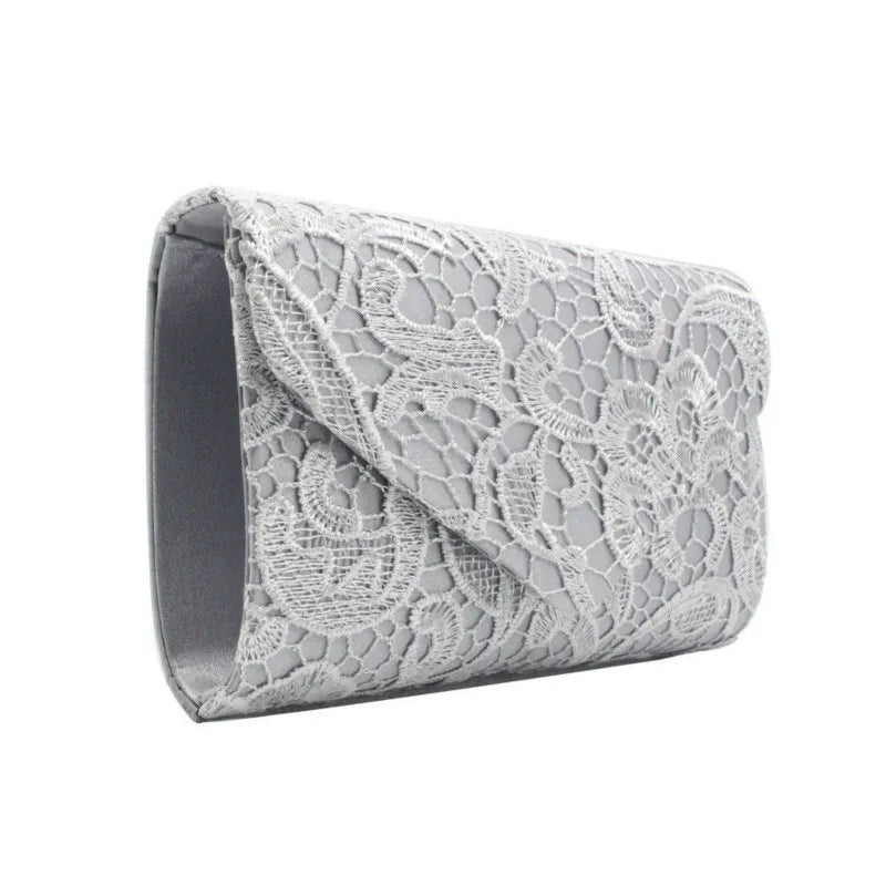 Women Wallet Floral Lace Envelope Clutch Wedding Evening Handbag Purses