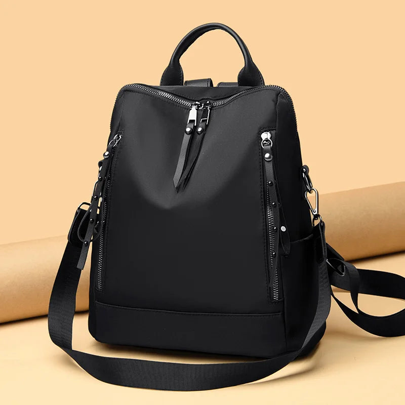 Women's Nylon Oxford Backpack Casual Outdoor Safety Ladies Backpack