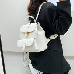 Women's Anti-theft PU Leather Backpack School Bag