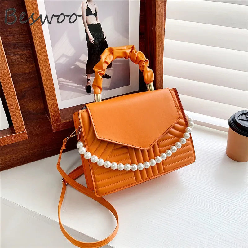 Vintage Beaded Top-handle Bag for Women