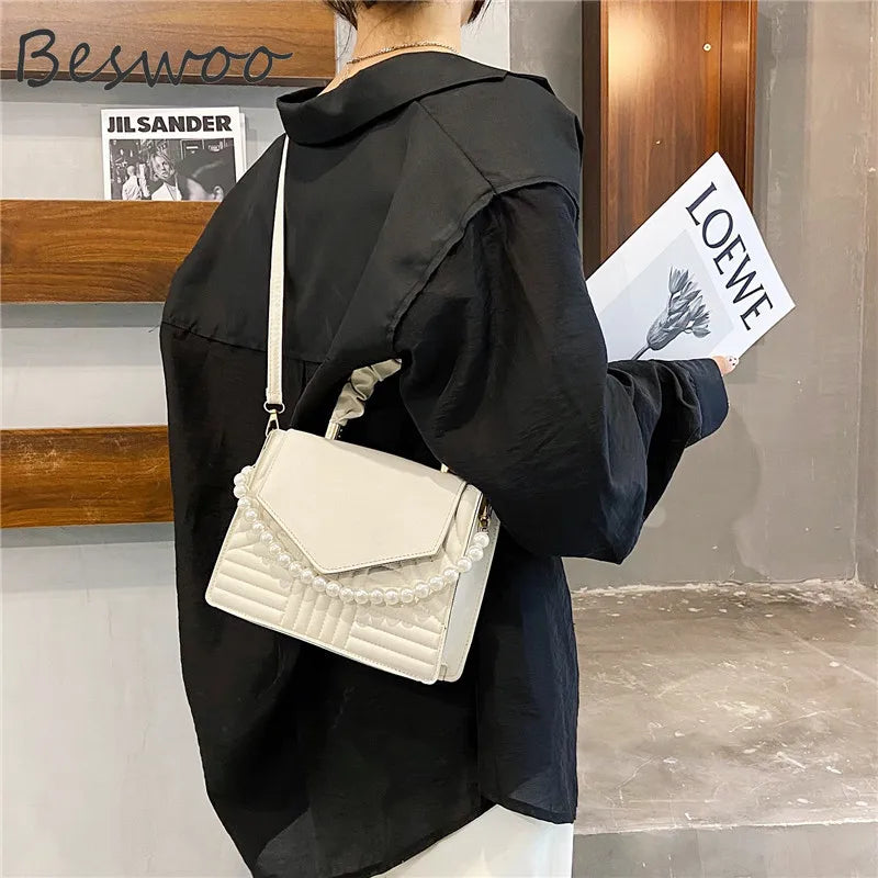 Vintage Beaded Top-handle Bag for Women