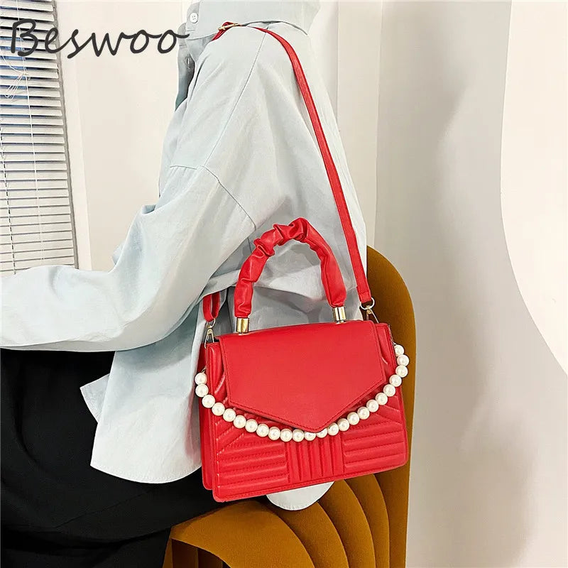 Vintage Beaded Top-handle Bag for Women