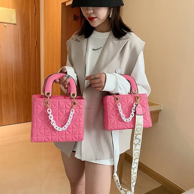 Small Square Cross Bag PU Leather Light Bags for Women