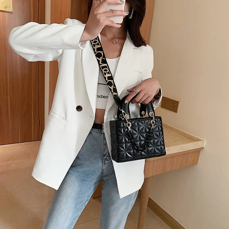 Small Square Cross Bag PU Leather Light Bags for Women