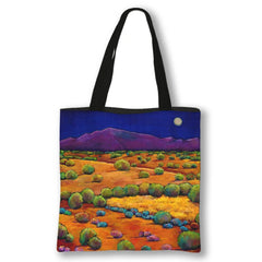 Women's Canvas Handbags High Female Tree Printing Shoulder Bags Casual Totes Bol