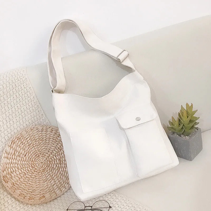 Canvas Crossbody Shoulder Bag Women's Casual Tote Large Capacity