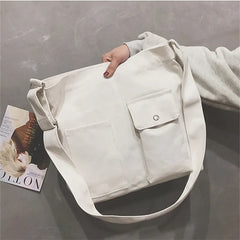 Canvas Crossbody Shoulder Bag Women's Casual Tote Large Capacity