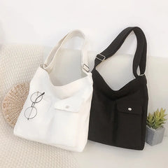 Canvas Crossbody Shoulder Bag Women's Casual Tote Large Capacity