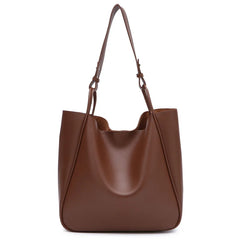 Vintage Textured Shoulder Bag with Large Capacity