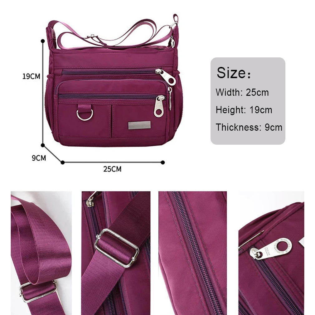 Waterproof Nylon Shoulder Bag Large Capacity Handbag