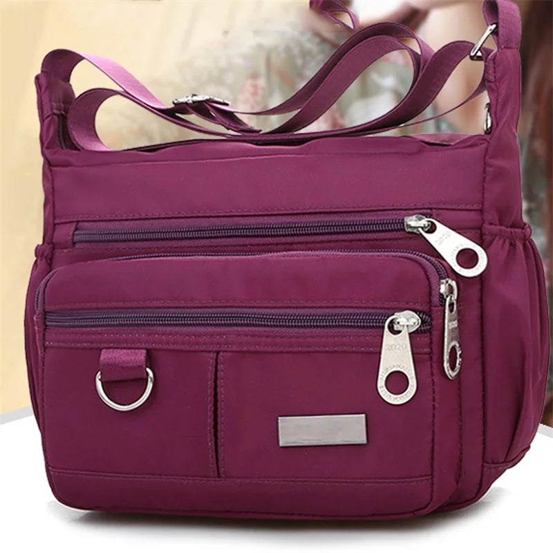 Waterproof Nylon Shoulder Bag Large Capacity Handbag