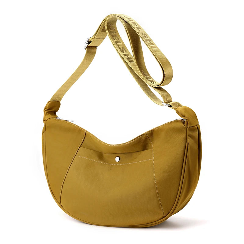 Women's Crescent Shoulder Bag CrossBody Nylon Handbag