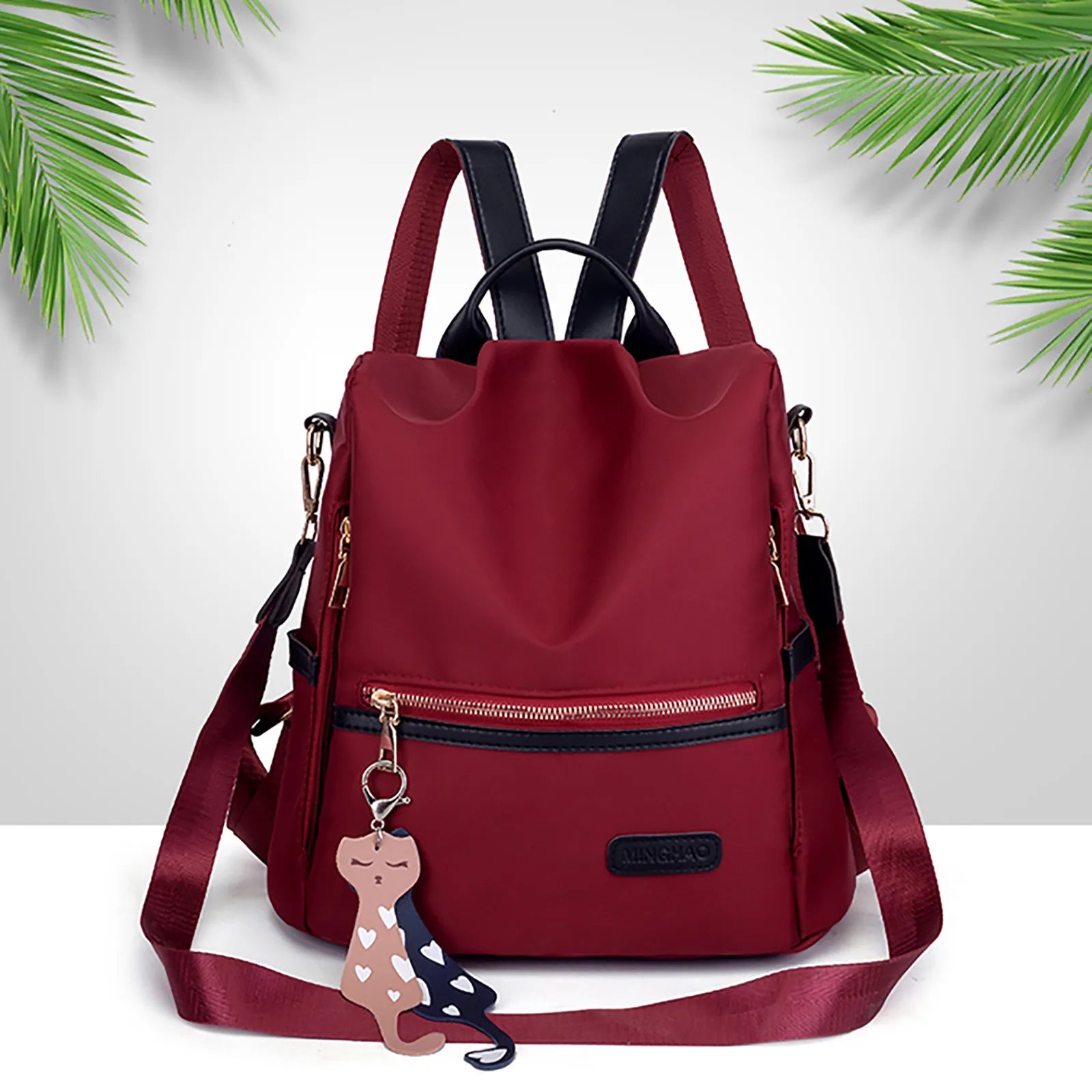Women's Travel Waterproof Backpack Laptop Bag 18x14x8