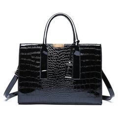 Crocodile Pattern Handbag European American Shoulder Tote Bag Women