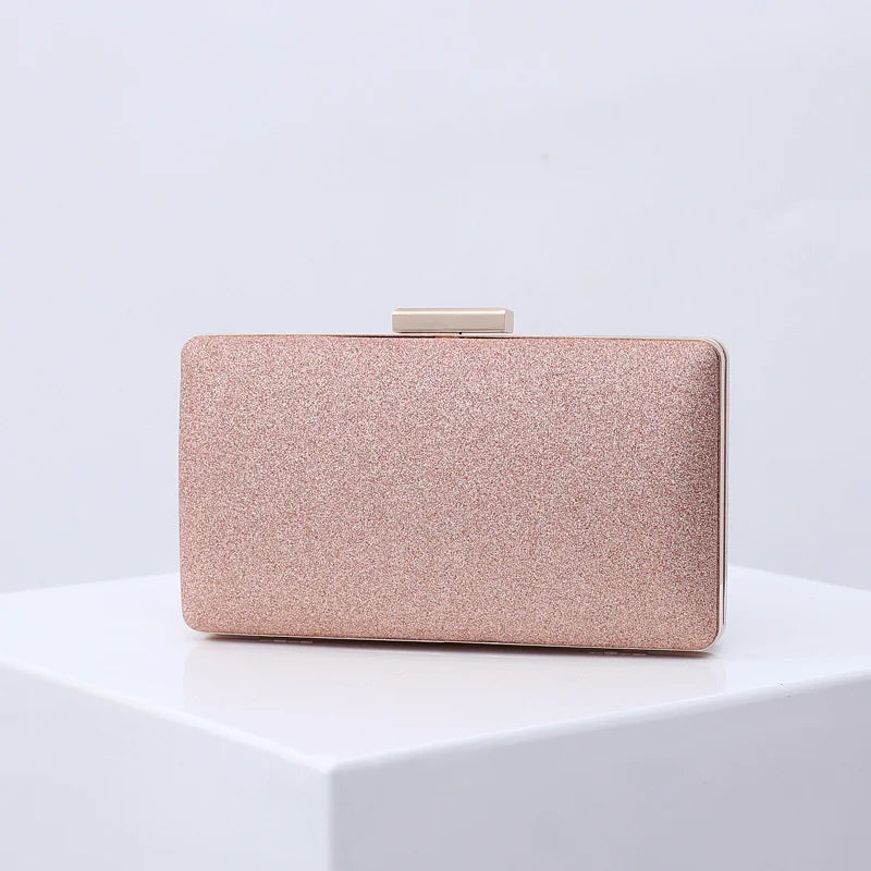 Champagne Evening Clutch Retro Bling Shoulder Bag for Wedding