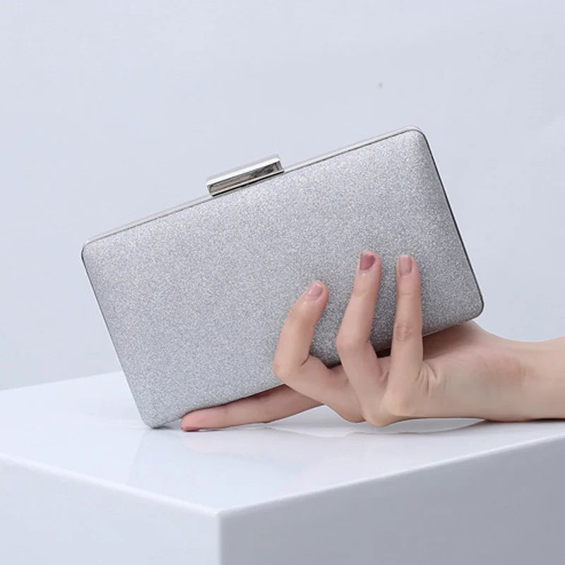 Champagne Evening Clutch Retro Bling Shoulder Bag for Wedding