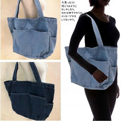 Denim Shoulder Bag Large Leisure Shopping Student Mother Bag