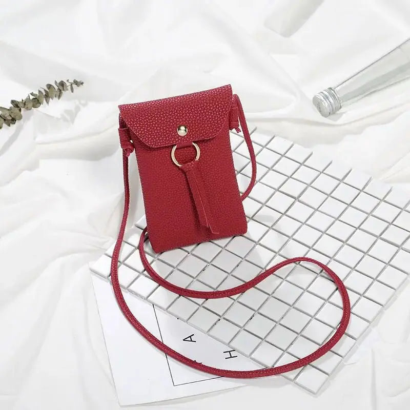 Lychee Pattern Women Messenger Bags Small Female Shoulder Bags Phone Ladies Mini