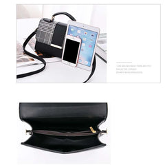 Small Square Lattice Crossbody Bag for Women