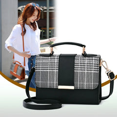 Small Square Lattice Crossbody Bag for Women