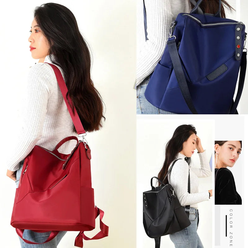 Oxford Cloth Backpack Female Anti-theft Shoulder Bag