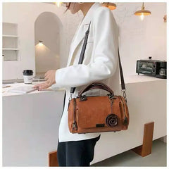 Flowers Pendant Shoulder Bag Boston Bag