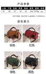 Flowers Pendant Shoulder Bag Boston Bag