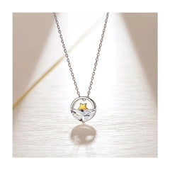 Women's Silver Star Pendant Necklace