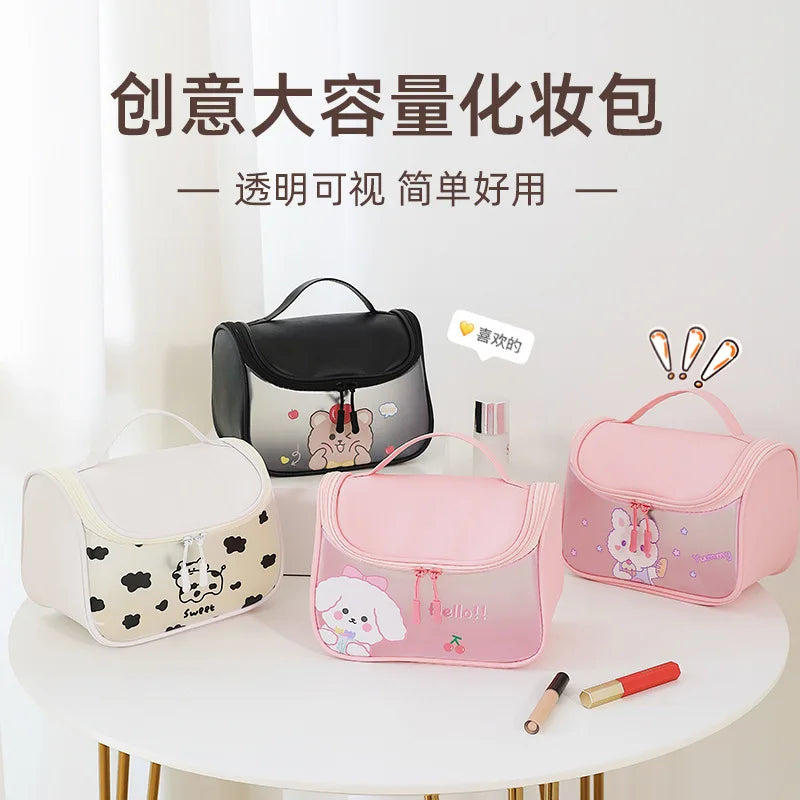 Large-capacity Cartoon Cosmetic Bag with Hook