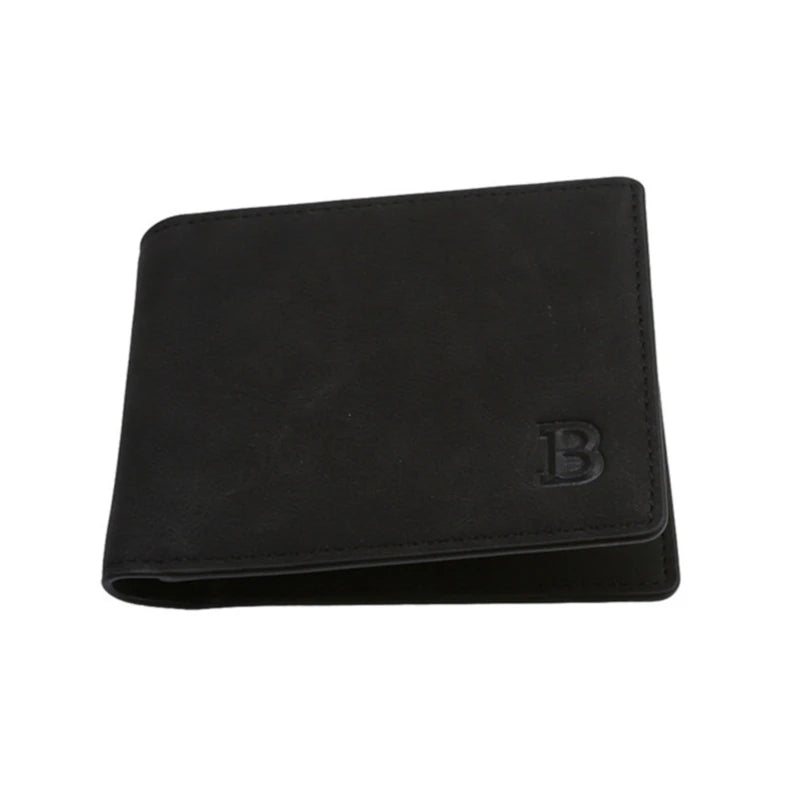 Men's Smooth Leather Cross-Section Wallet