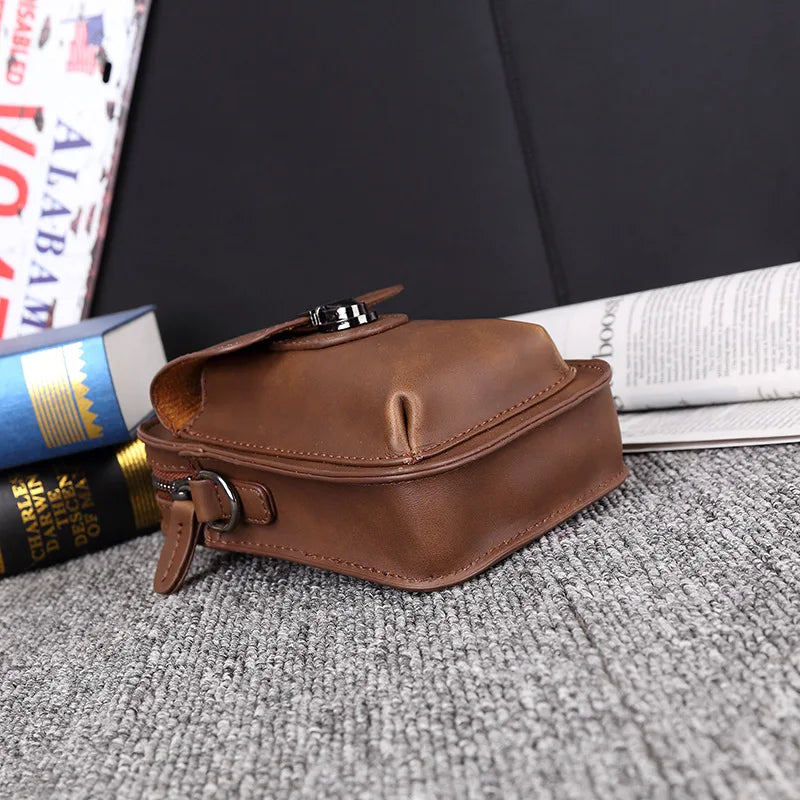 Men's Leather Shoulder Bag Mini Bag