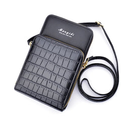 Women's Mini Shoulder Bag Vertical Messenger Zipper Wallet